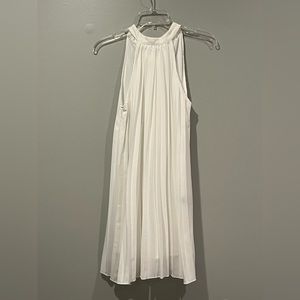 White pleated swing dress!